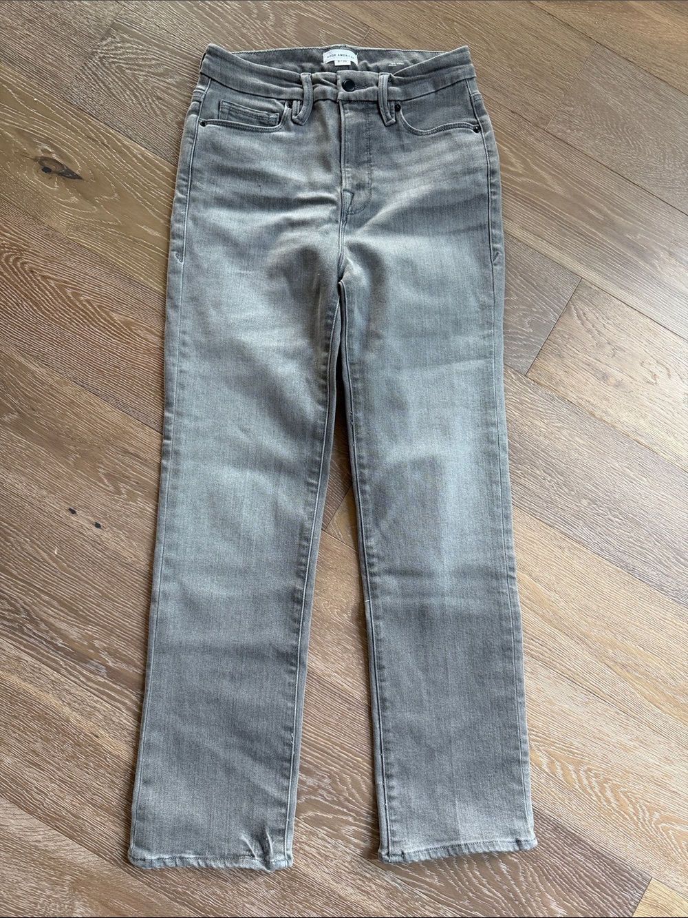 Good American Straight-Leg Gray Jeans